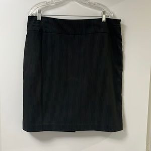 Black and Gray pinstripe pencil skirt